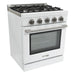 Unique Propane Range /Stove Unique UGP-R30OTHLPW | Classic Retro 30” Propane Gas Range in White