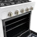 Unique Propane Range /Stove Unique UGP-R30OTHLPW | Classic Retro 30” Propane Gas Range in White