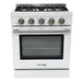 Unique Propane Range /Stove Unique UGP-R30OTHLPW | Classic Retro 30” Propane Gas Range in White