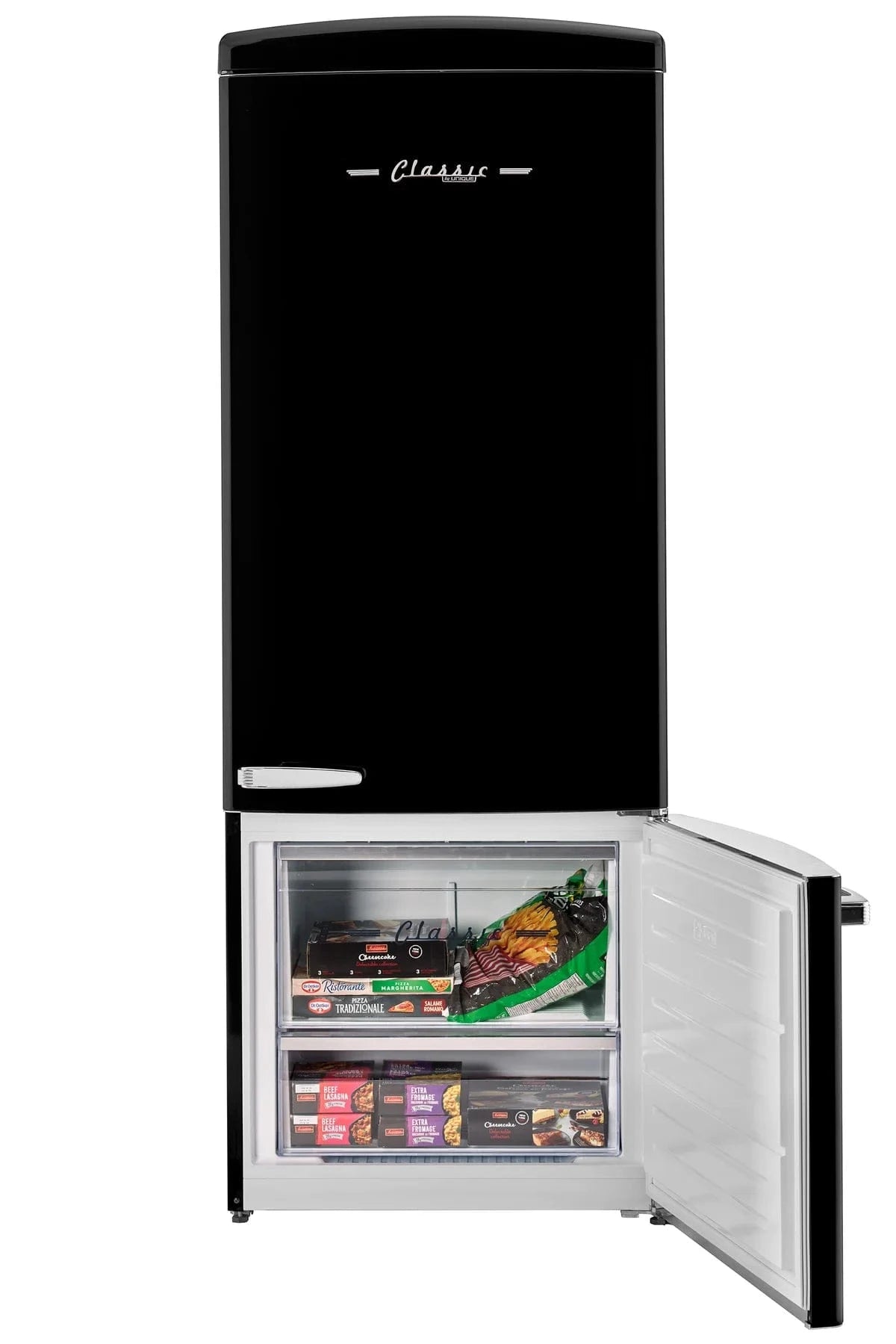 Unique Refrigerator-Freezer Unique UNQ-455L B AC | 455L Midnight Black Bottom Mount Refrigerator