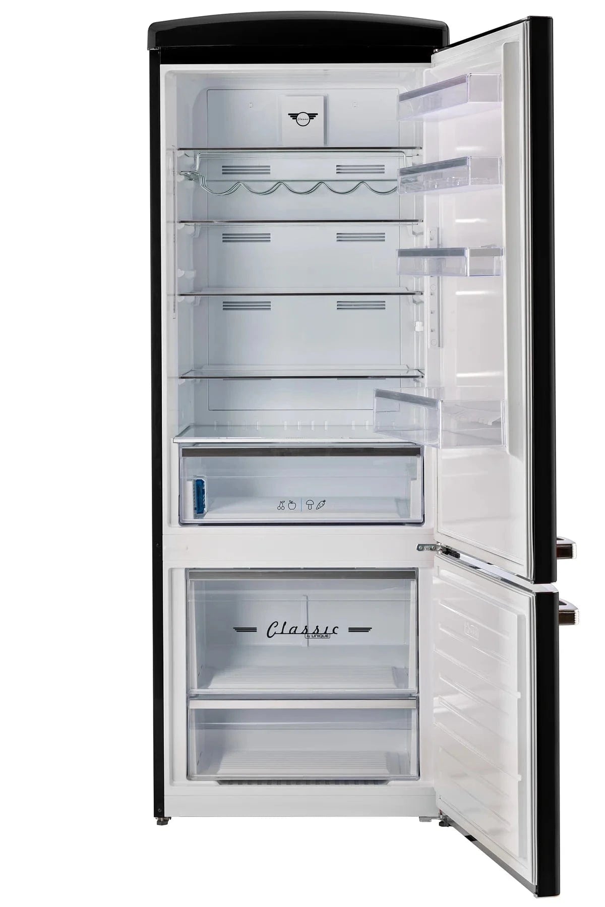 Unique Refrigerator-Freezer Unique UNQ-455L B AC | 455L Midnight Black Bottom Mount Refrigerator