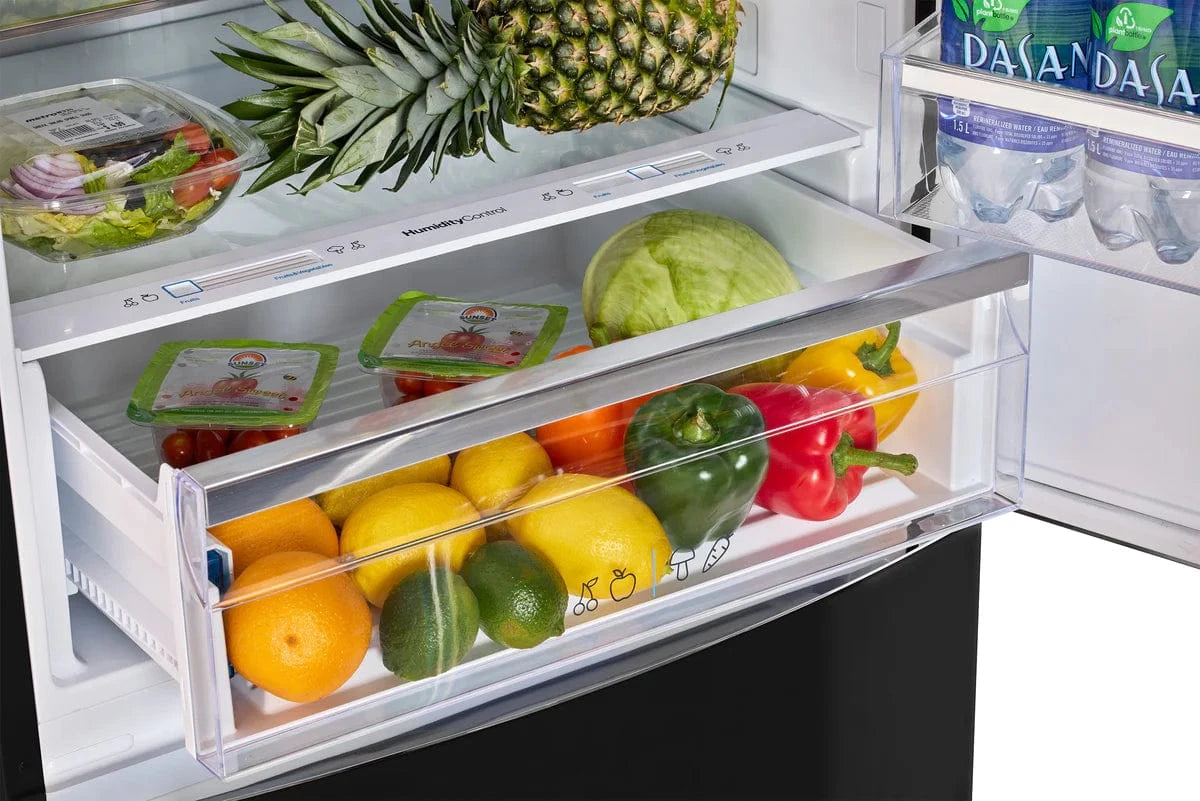 Unique Refrigerator-Freezer Unique UNQ-455L MB AC | 455L Matte Black Bottom Mount Refrigerator