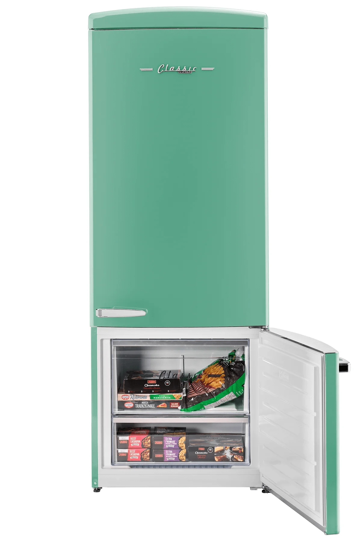 Unique Refrigerator-Freezer Unique UNQ-455L T AC | 455L Ocean Mist Turquoise Bottom Mount Refrigerator