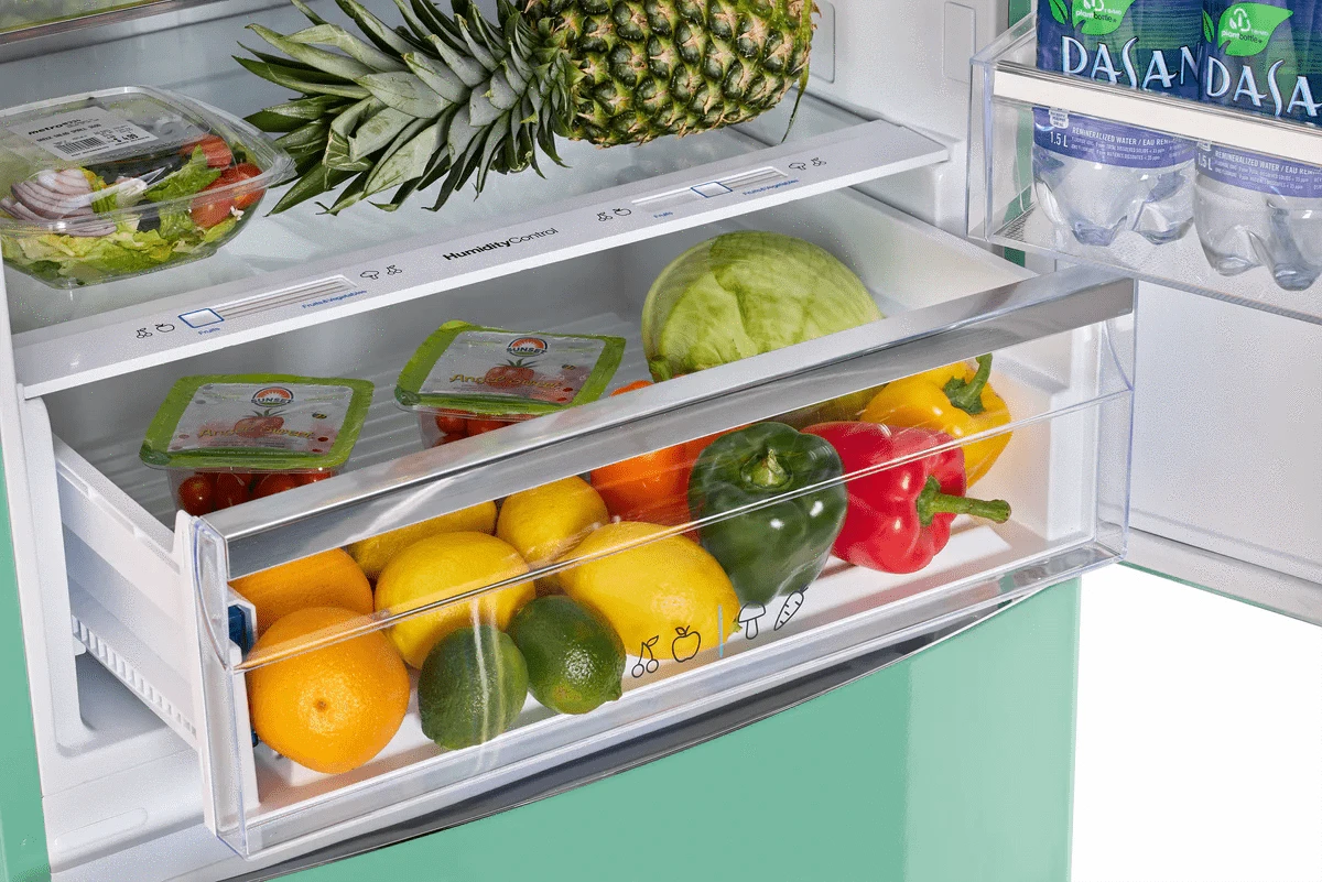 Unique Refrigerator-Freezer Unique UNQ-455L T AC | 455L Ocean Mist Turquoise Bottom Mount Refrigerator