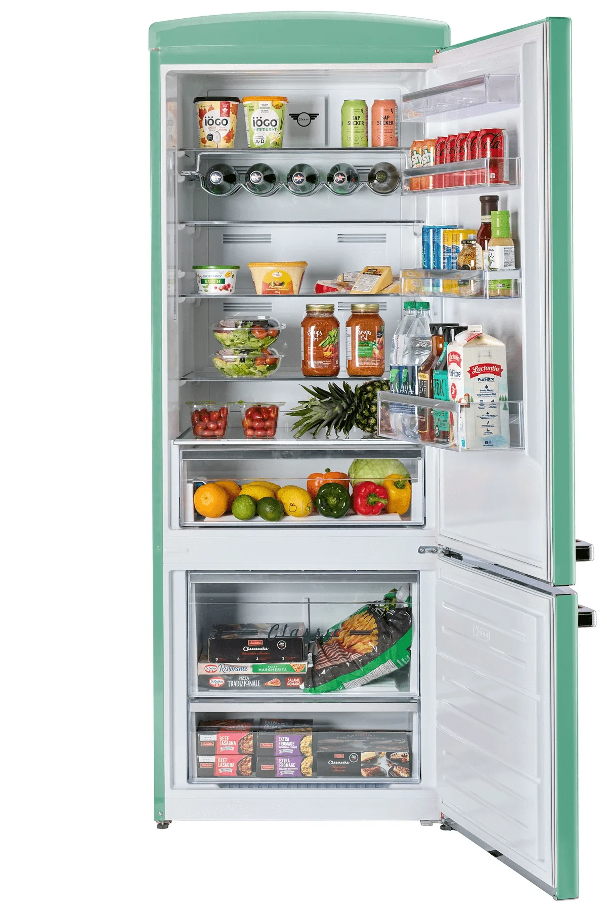 Unique Refrigerator-Freezer Unique UNQ-455L T AC | 455L Ocean Mist Turquoise Bottom Mount Refrigerator