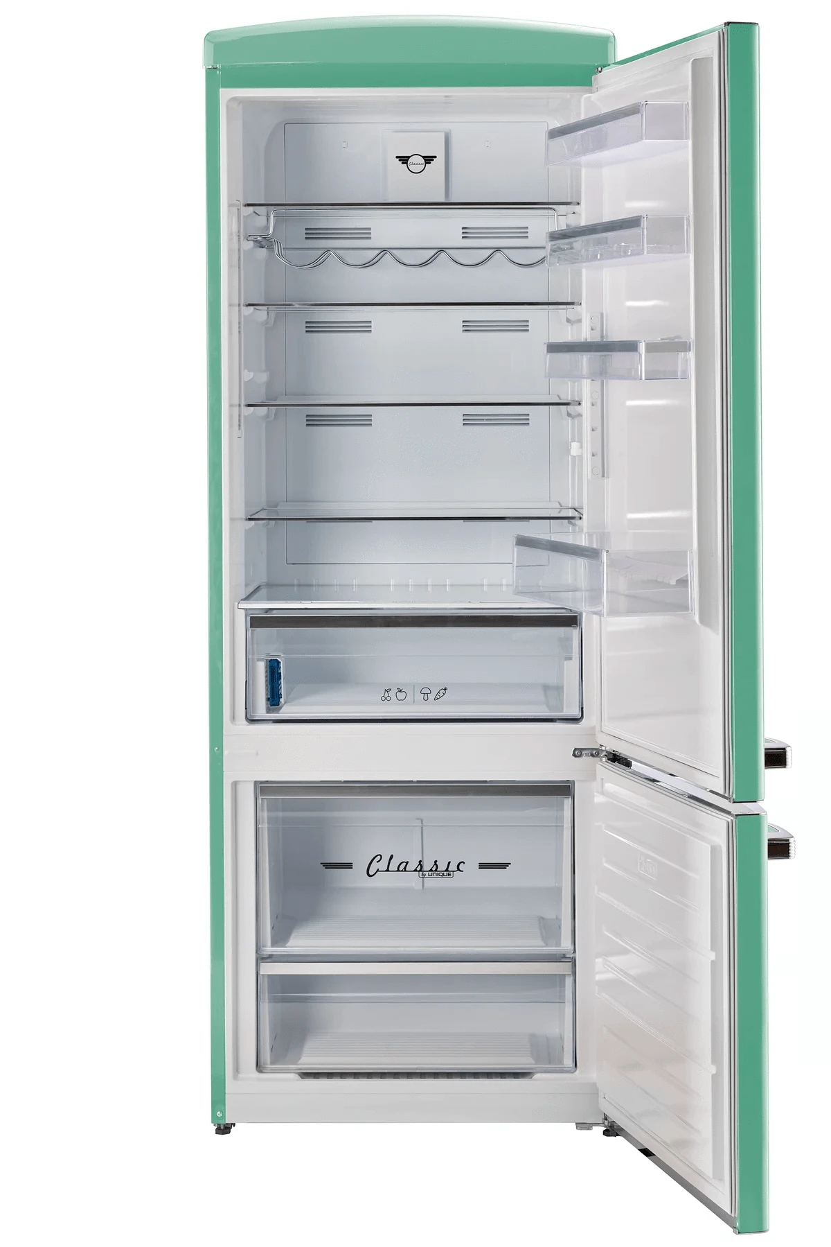 Unique Refrigerator-Freezer Unique UNQ-455L T AC | 455L Ocean Mist Turquoise Bottom Mount Refrigerator