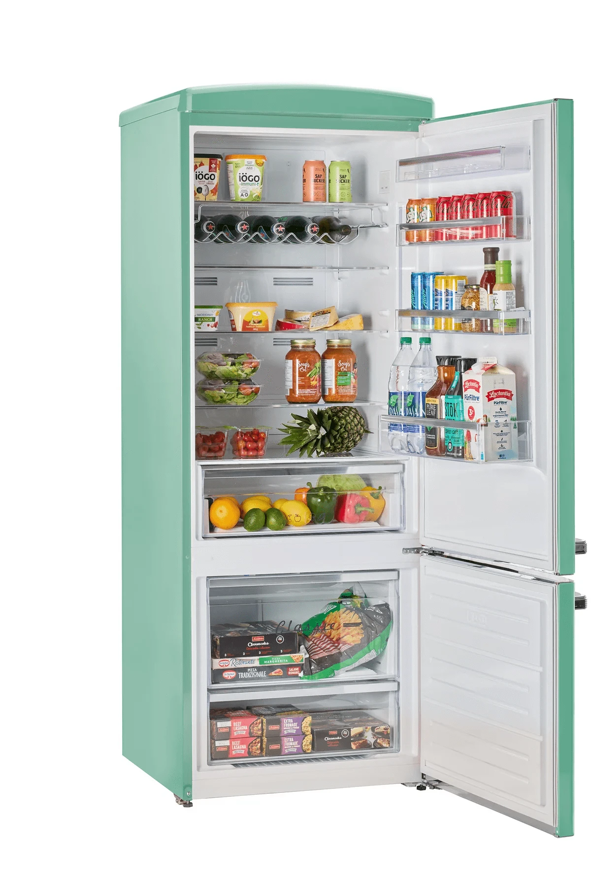 Unique Refrigerator-Freezer Unique UNQ-455L T AC | 455L Ocean Mist Turquoise Bottom Mount Refrigerator